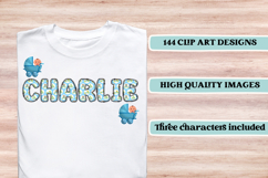 Baby Boy Digital Papers, Baby Boy doodle letters Product Image 7