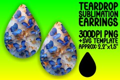 Glitter Marble 3D Sublimation Teardrop Earring Product Image 1