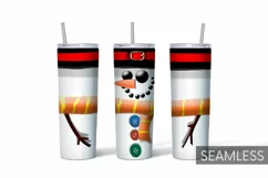Snowman Tumbler Sublimation | Taper & Straight | Christmas Product Image 1