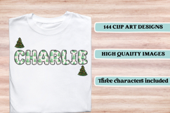 Christmas Alphabet png clipart, christmas letters doodle Product Image 6