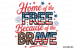 Home of the Free Svg | 4th of July Svg | Svg Cut File Product Image 1
