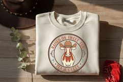 Raised on Sweet Tea Tea &amp; Cattle Png, Western Cowgirl Badge Product Image 8