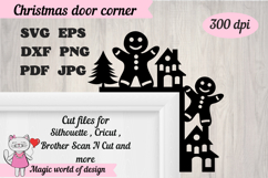 Christmas gingerbread door corner svg Product Image 1