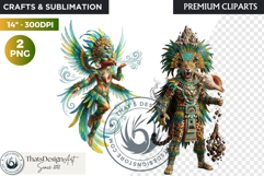 Aztec Deities Pantheon Cliparts | Ancient Mythology gods PNG Product Image 1
