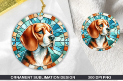 Cute Animals Round Stained Glass PNG Bundle, 30 Designs Product Image 7