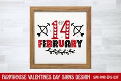 14 February SVG, Farmhouse Valentines Day Sign Svg Product Image 2