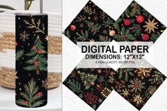 Christmas Embroidery Seamless Digital Paper Product Image 1