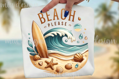 Beach Please PNG File - Summer Sublimation Design Product Image 1