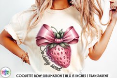 So Berry Sweet Vintage Strawberry with Coquette Bow Print Product Image 1