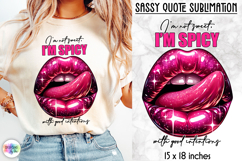 Sassy Lips Quote Sublimation Bundle, Bold Pink Lips PNG Product Image 3