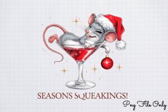 Seasons Squeakings! Retro Christmas Clipart PNG Product Image 1