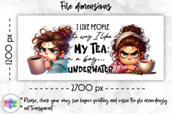 Funny Tea Lover Mug Wrap, Sarcastic Mug Design, Grumpy Face Product Image 2