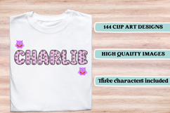 Cute Kids Monster Alphabet &amp; Numbers doodle PNG Clipart Product Image 6