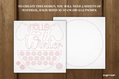 Hello Winter Door Sign Laser Cut | Door Hanger | SVG Product Image 2