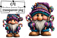 Blue Christmas Gnomes Clipart Watercolor PNG Product Image 1