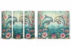 Dolphins Tumbler Design. Dolphin Tumbler Sublimation Product Image 2