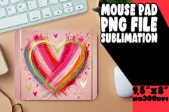ENCHANTED MOUSE PAD FUN SUBLIMATION, Heart Product Image 1