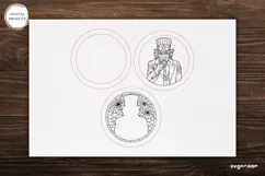 Uncle Sam Door Sign Laser Cut | 4th of July | SVG Product Image 3