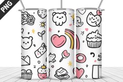Valentine Cupcake 20 Oz Skinny Wrap| Valentine Tumbler Product Image 1