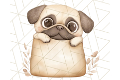 Pug Clipart PNG, Cute Dog Art, Funny Puppy Illustration Png Product Image 4