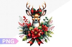 Christmas Deer Sublimation - Clipart PNG Design Product Image 1