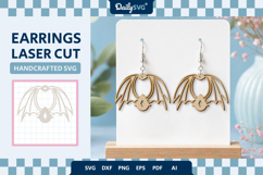 Demon Wings Earrings Laser Cut Product Image 2