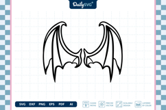 Demon Wing SVG - Devil Wings Cut File Product Image 3