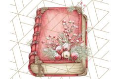 Christmas Book Clipart, Festive Reading PNG Illustrations Product Image 4
