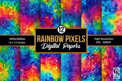 Rainbow Pixels Seamless Pattern Digital Papers Product Image 1