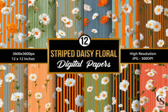 3D Daisy Striped Flower Backgrounds Product Image 1