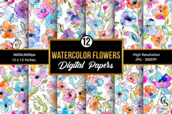 Abstract Watercolor Pastel Floral Patterns Product Image 1