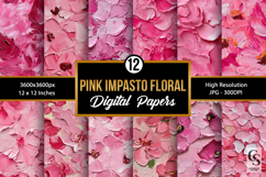 Pink Abstract Painted Flowers Seamless Patterns Product Image 1