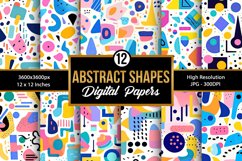 Colorful Abstract Shapes Seamless Pattern Digital Papers Product Image 1