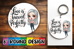 Cozy Round Car Coaster Magic, Love Woman Product Image 1
