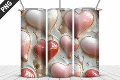 Valentines Love Skinny Tumbler PNG Wrap| Valentines Tumbler Product Image 5