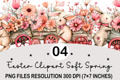 Easter Clipart Soft Spring Easter Spring PNG Product Image 1