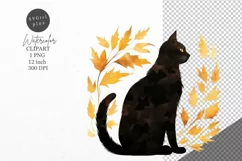 Autumn clipart, Cat clipart, Halloween clipart Product Image 1