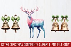 Retro Christmas Ornaments Clipart Product Image 1