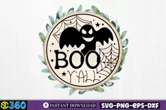 Boo y'all SVG, Halloween Door Sign SVG Product Image 3