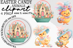 Easter Candy Animals Clipart PNG Product Image 1