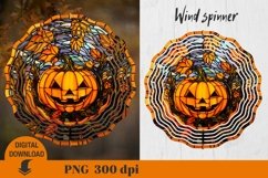Halloween wind spinner, stained glass wind spinner, pumpkin Product Image 1