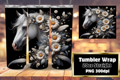 Sublimation Ready 20oz Tumbler , Horse Product Image 1