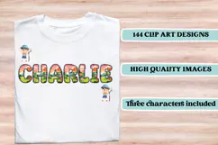 Kids Jungle Alphabet clipart, kids jungle letters doodle Product Image 6