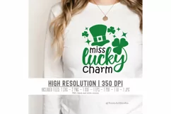Miss Lucky Charm Svg | Little Miss St Patricks Day Svg Product Image 2