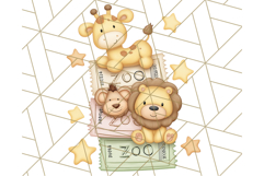 Tiny Zoo Friends Clipart, Cute Cartoon Zoo Animals PNG Product Image 4