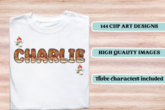 Christmas Alphabet png clipart, christmas letters doodle Product Image 6