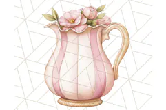 Pastel Tea Clip Art PNG with Sweets and Floral Accents Png Product Image 4