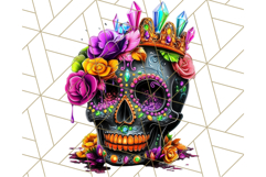 Bright Sugar Skull PNG Clipart, Halloween Colorful Skull Png Product Image 4