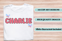 Pastel Patchwork Alphabet &amp; Numbers PNG Clipart Product Image 6