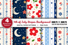 4th Of July Stripes Background PNG Product Image 1
